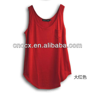 Camiseta casual pura y simple de las señoras 13TS5041 para el verano fresco
